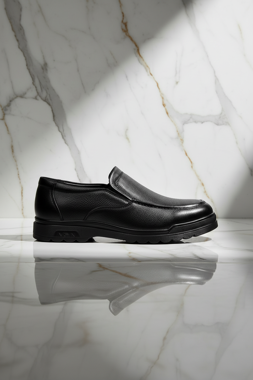 Shoe - bright vertical marble