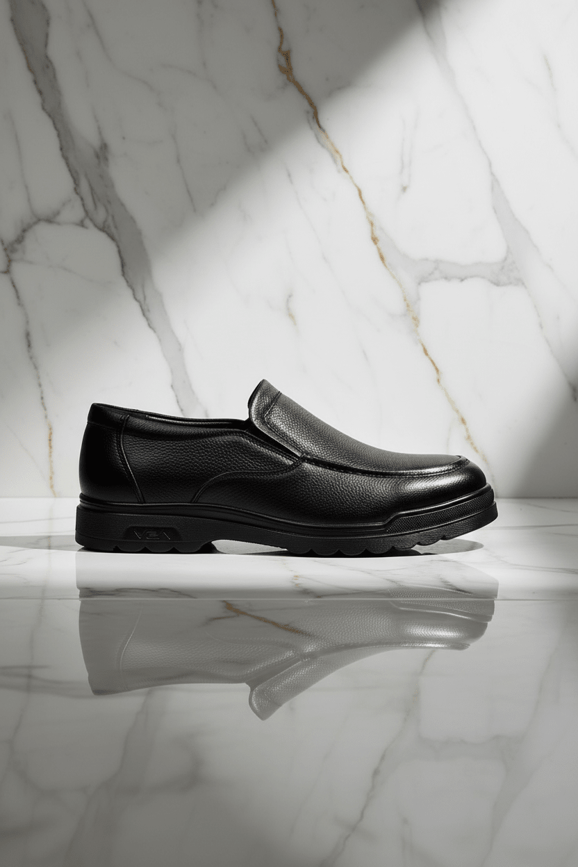 Shoe - bright vertical marble
