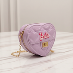 Side angle - Heart Barbie Bag