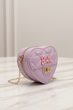 Side angle portrait - Heart Barbie Bag