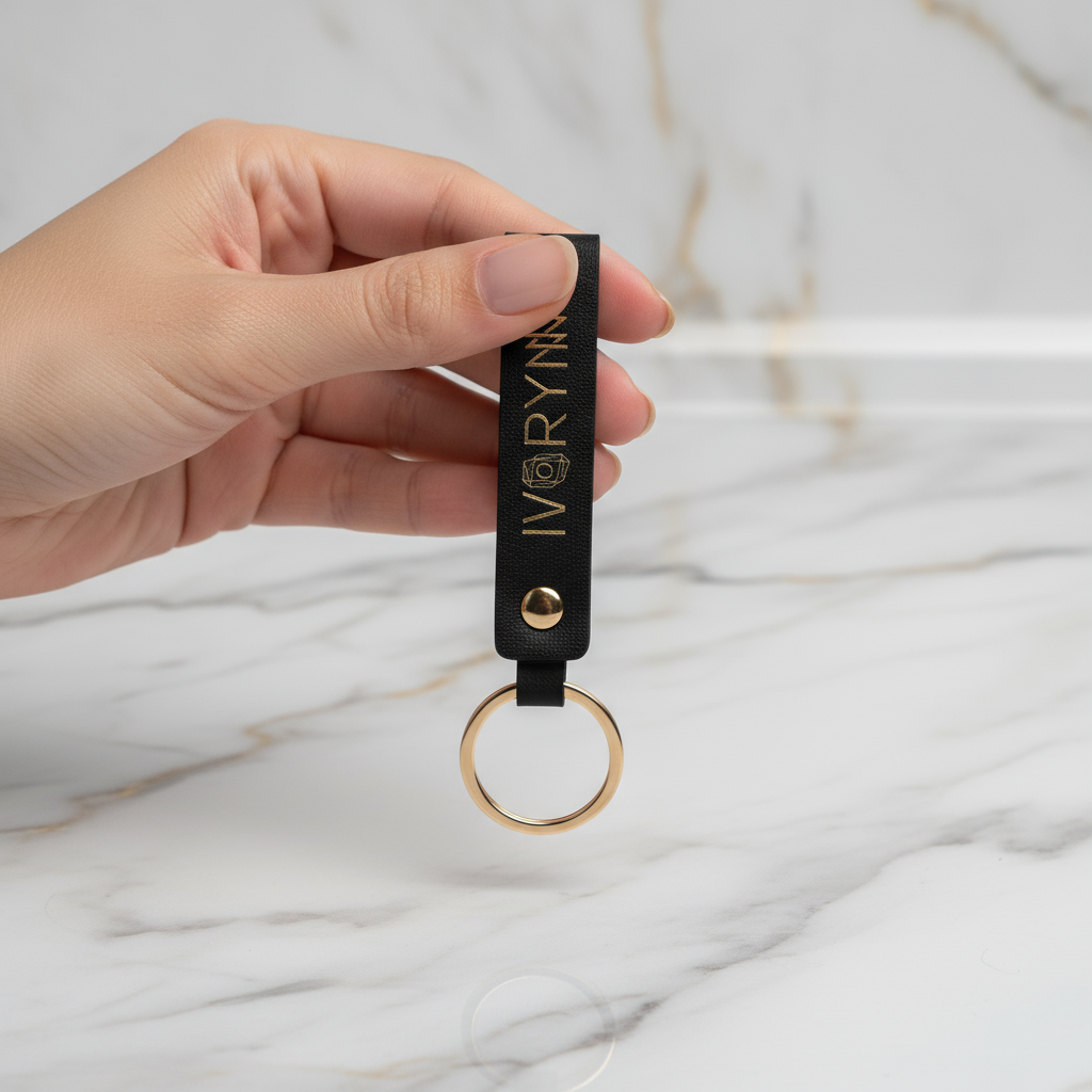 Side angle showing keychain profile