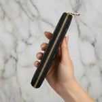 Side angle showing wallet profile