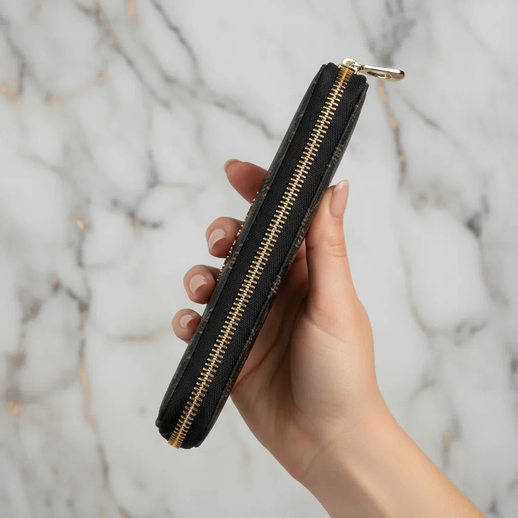 Side angle showing wallet profile