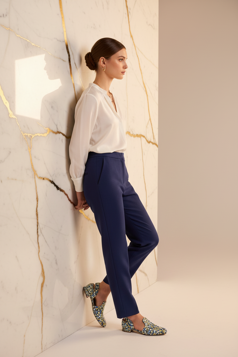 Side profile marble wall
