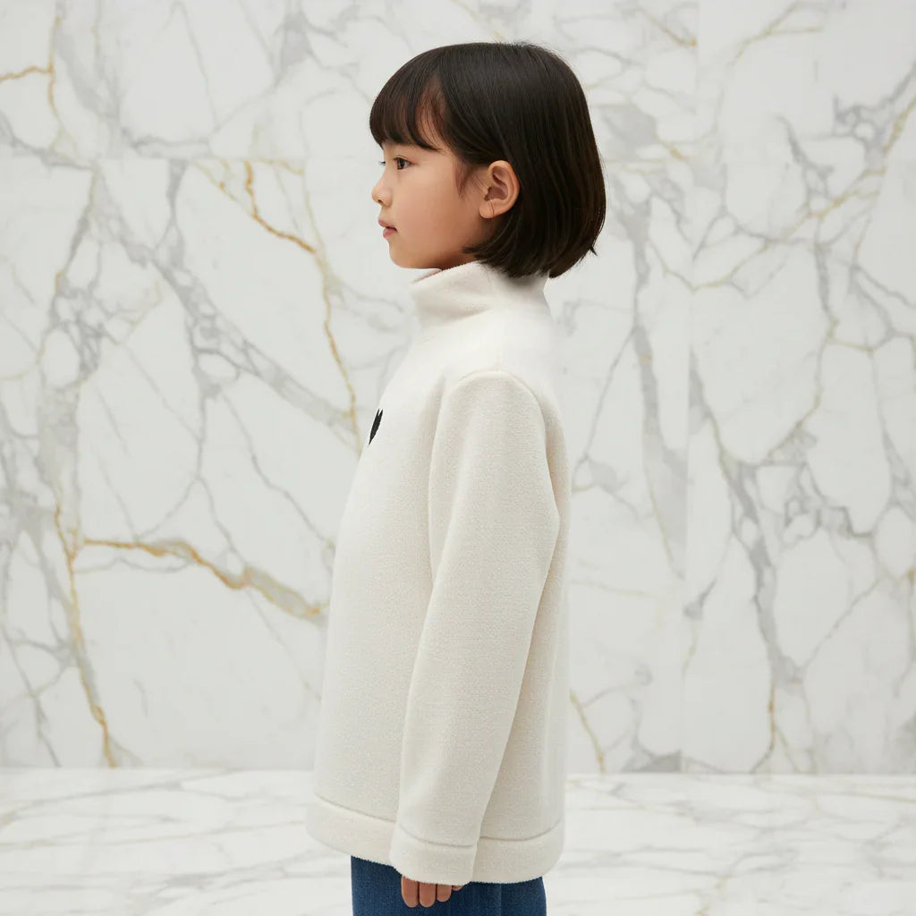 Side profile on marble backdrop