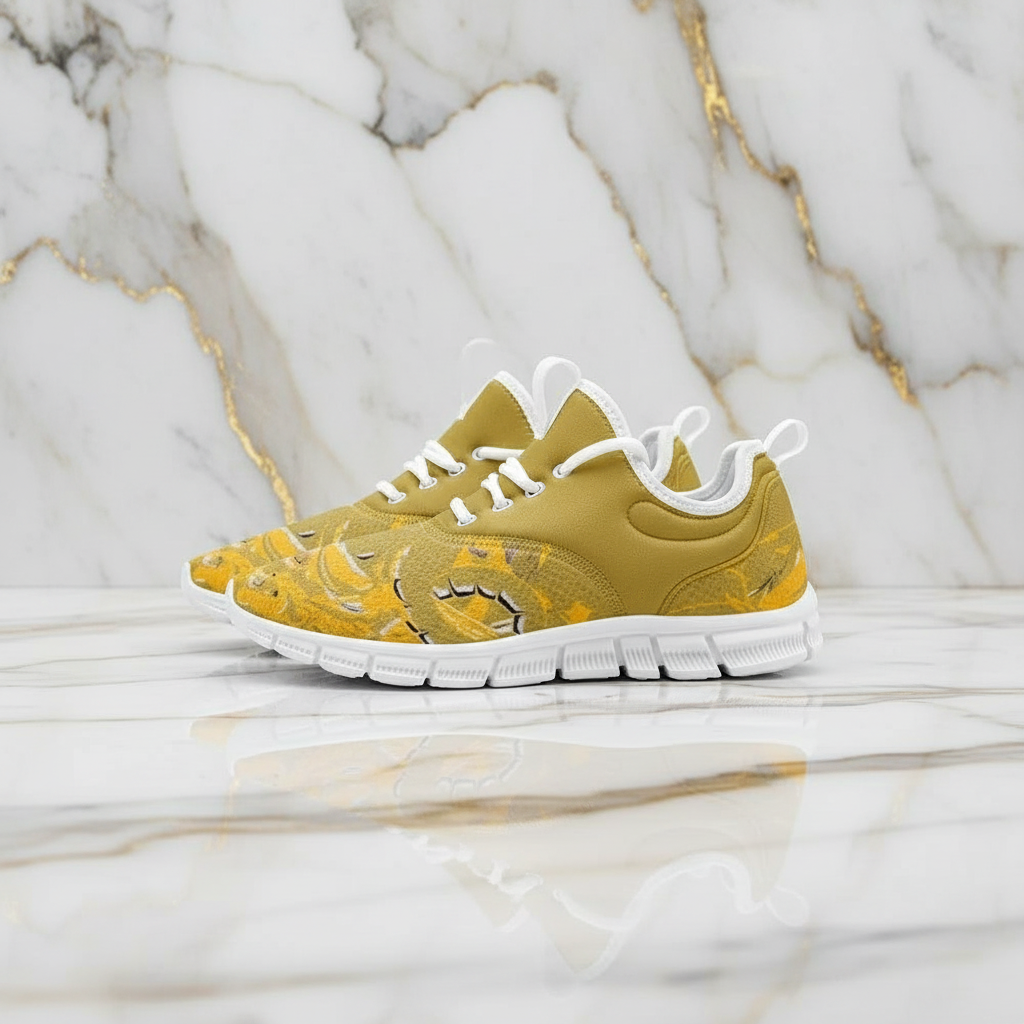 Side profile on marble background