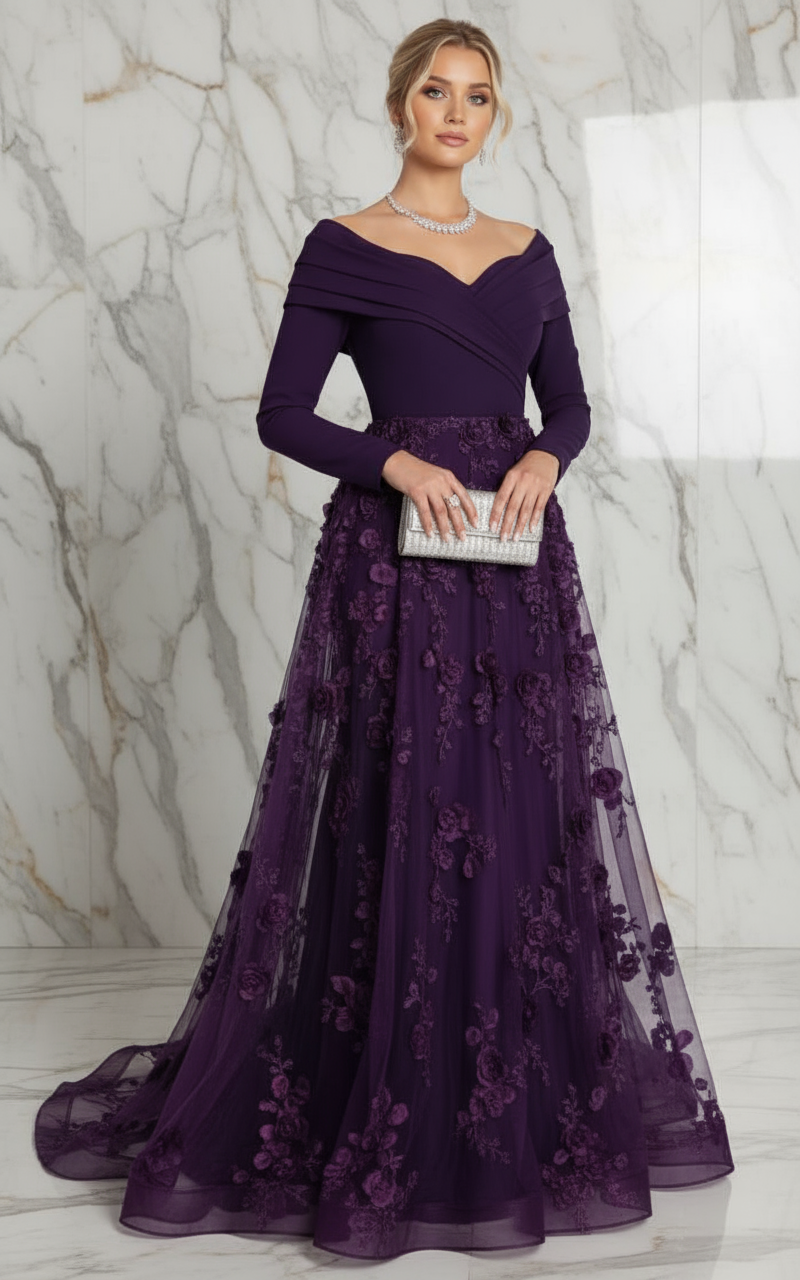 Side profile - Purple gown