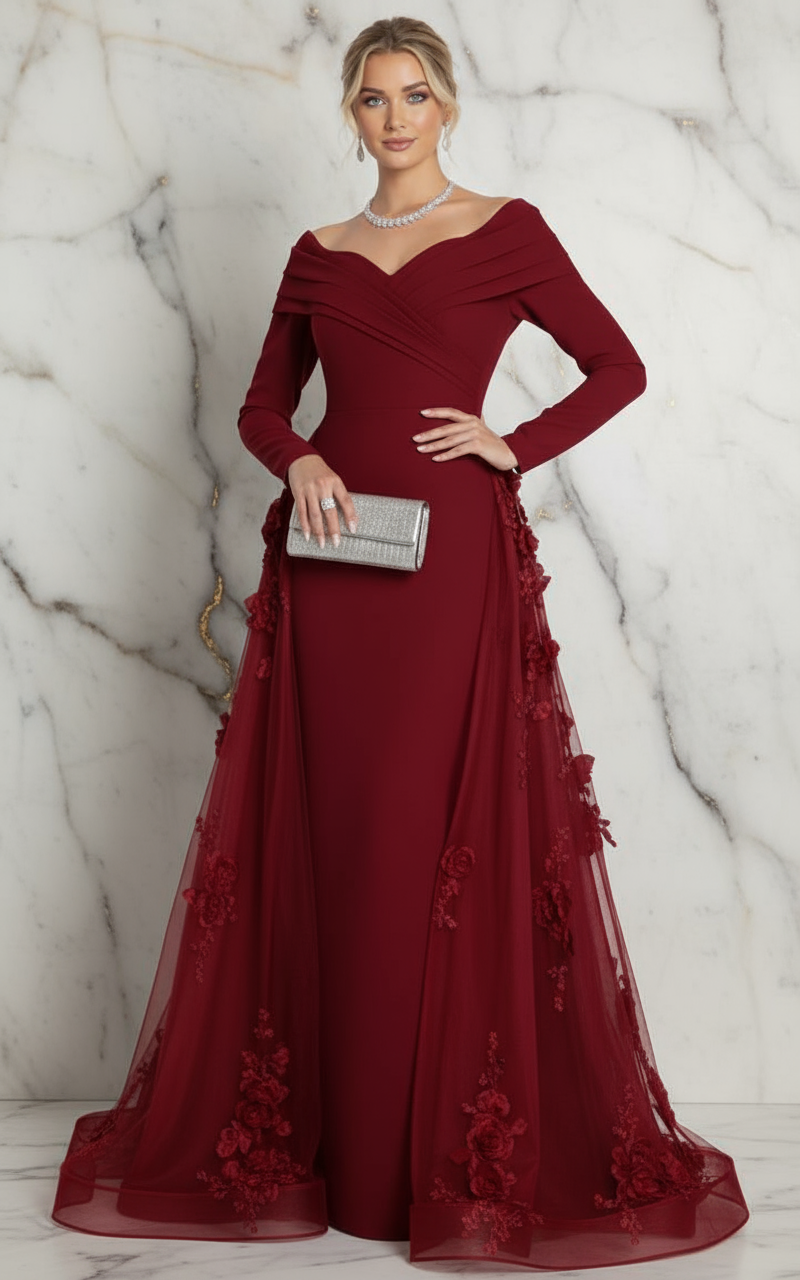 Side profile - Red gown