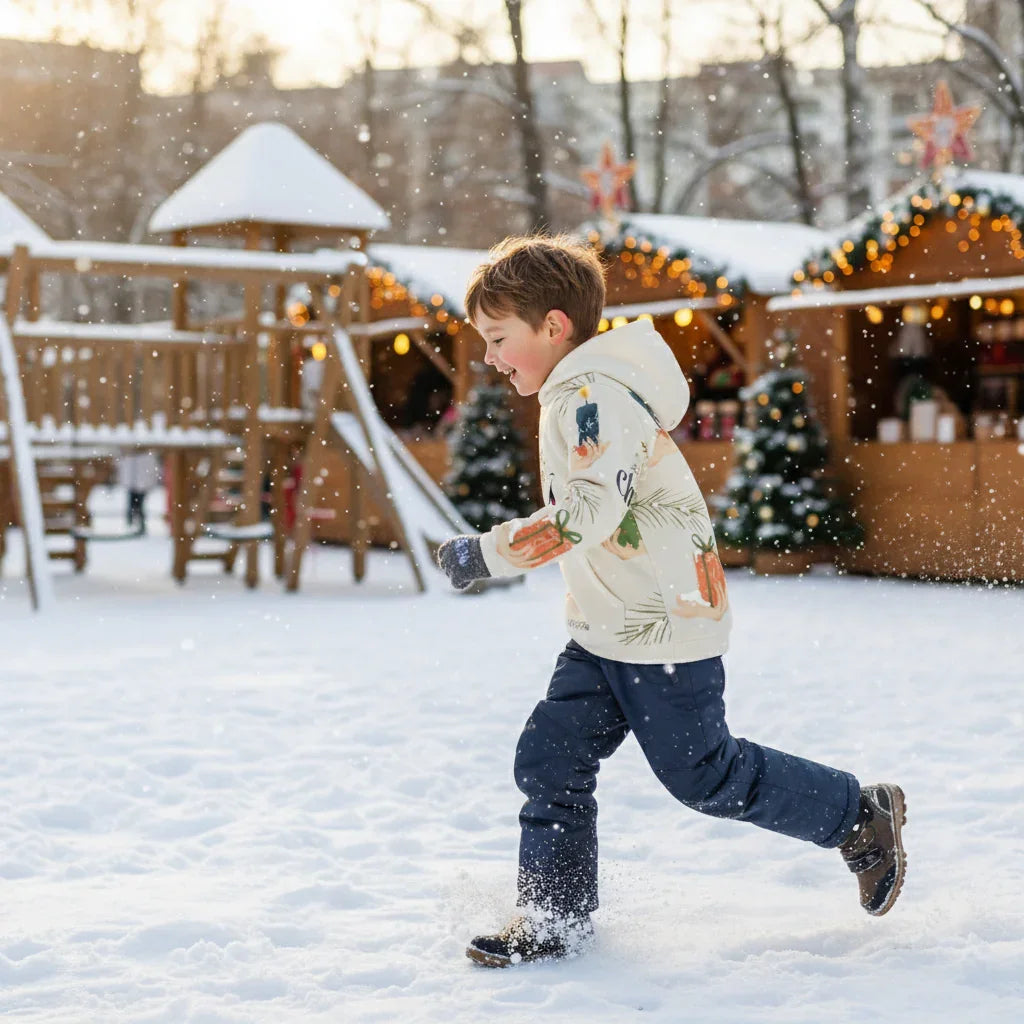 Side profile running or playing