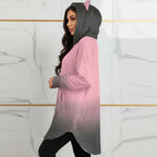 Side profile showing hood and hem
