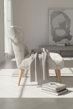 Side Profile with Cashmere Throw