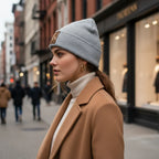 Flattering Thickened Women Light Gray Knitted Hats