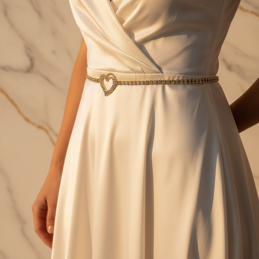 Side satin dress