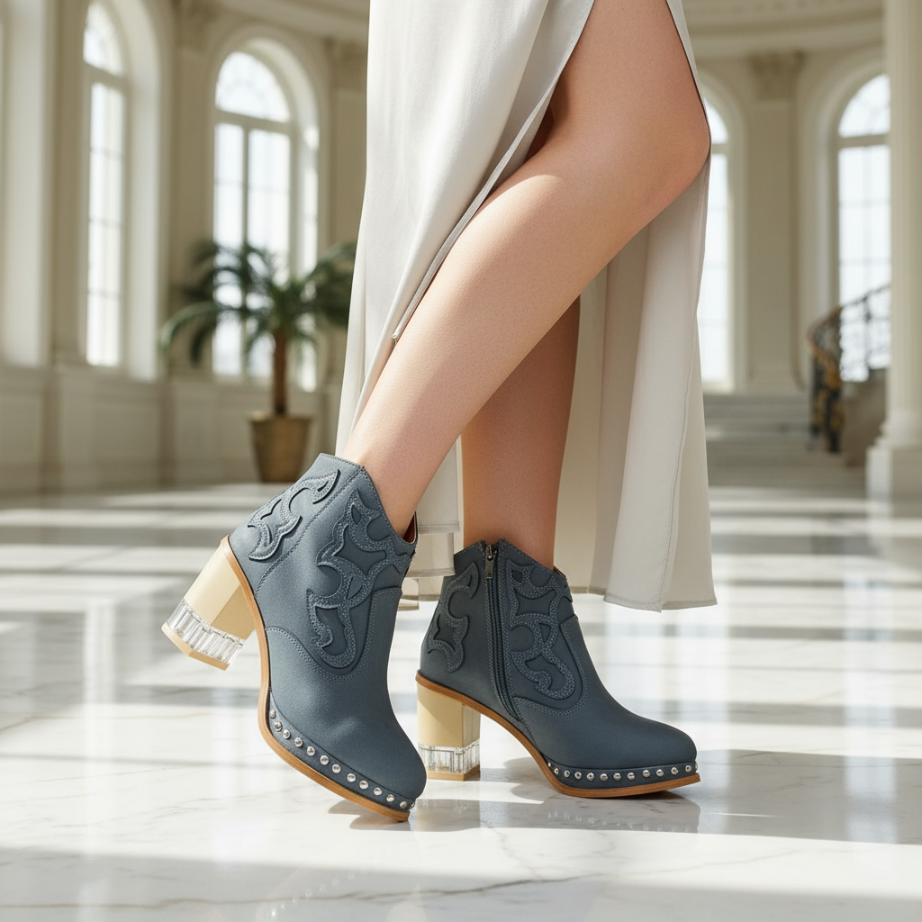 Side view in luxurious marble setting