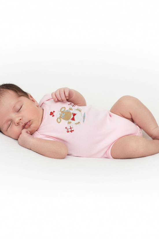 Baby short sleeve Pink one piece