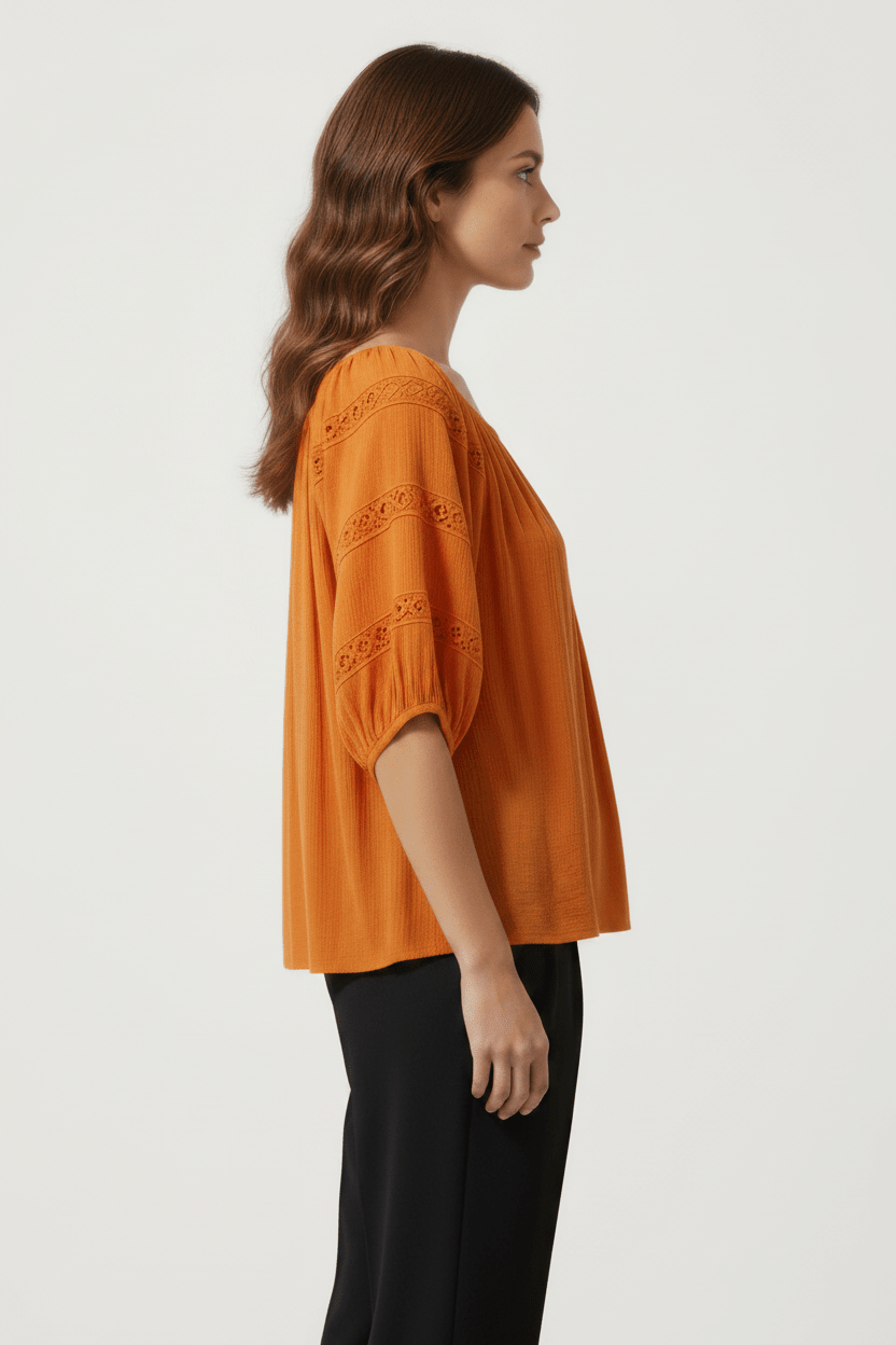 Side View Orange Black