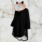 Side view showing decorative buttons