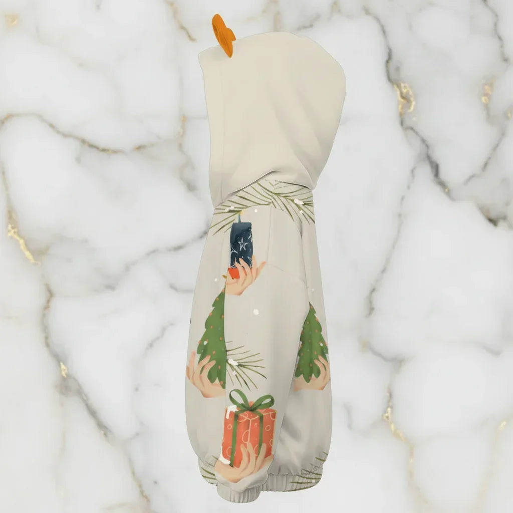 Side view showing garment drape