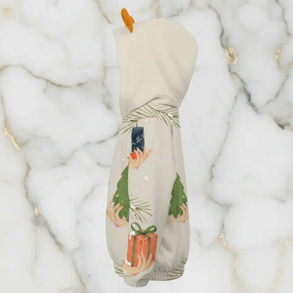 Side view showing garment drape