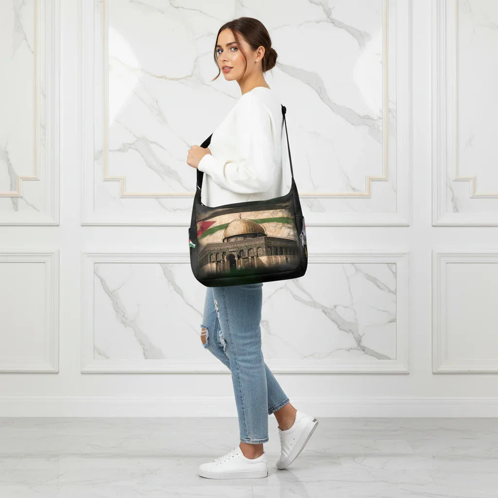 Side view - woman with bag