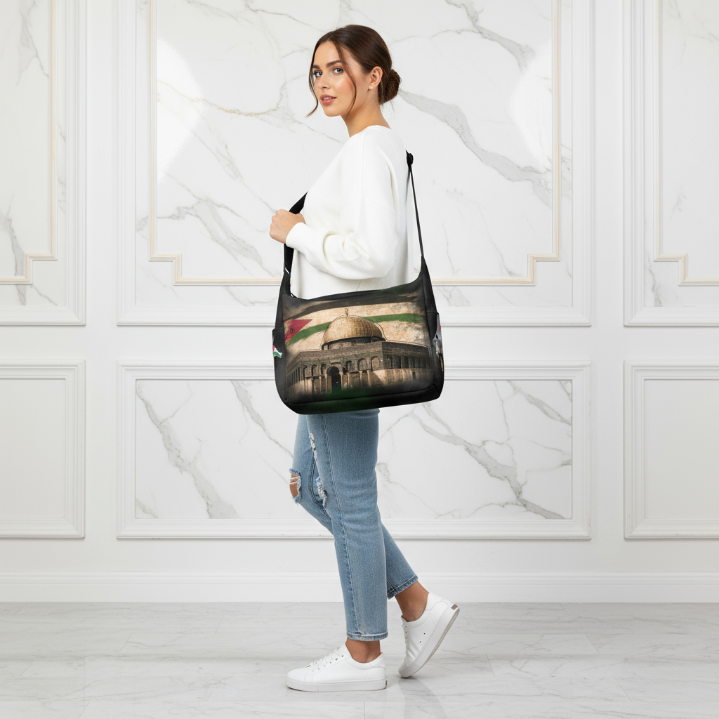 Side view - woman with bag