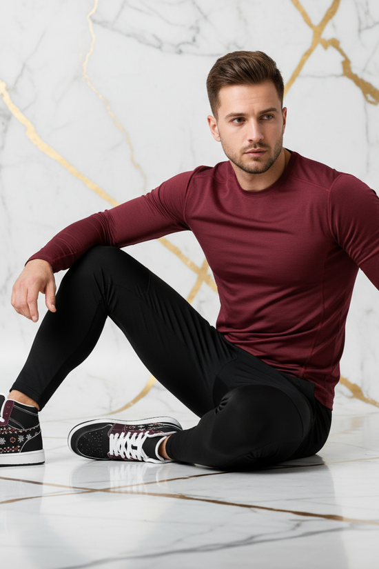 Sitting athletic pose