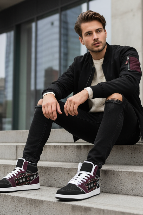 Sitting on concrete steps