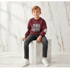 Sitting on marble cube