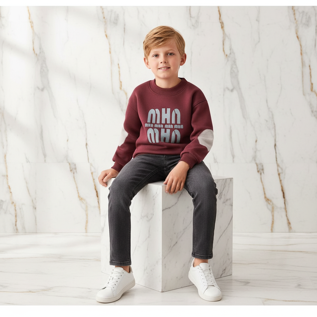 Sitting on marble cube