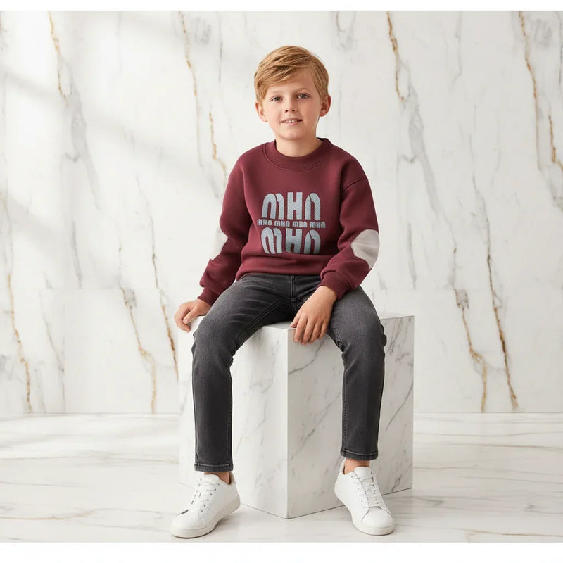 Sitting on marble cube