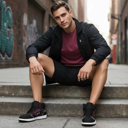 Sitting on steps athletic pose