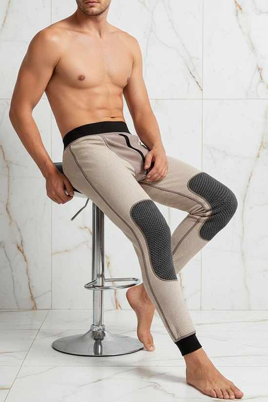 Sitting on stool relaxed