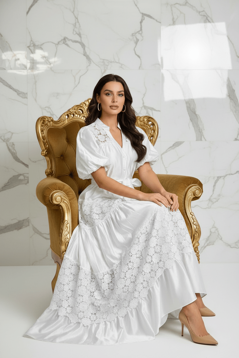 Sitting Pose White