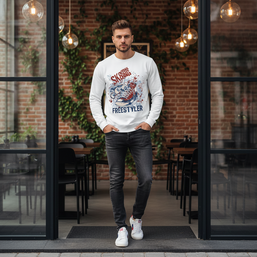 SK8 Sweatshirt Café Entrance