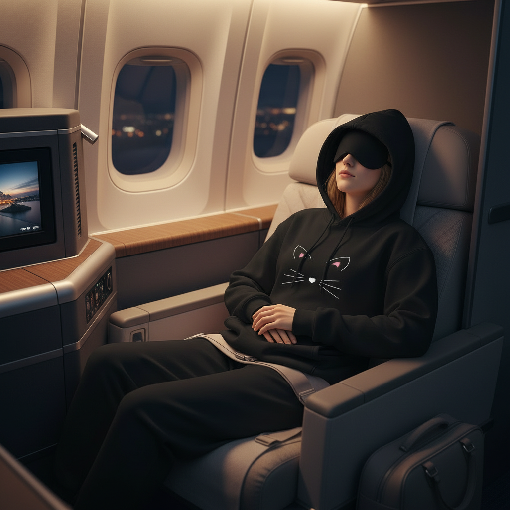 Sleeping with eye mask