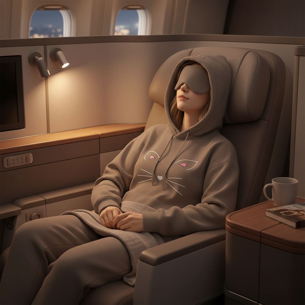 Sleeping with eye mask