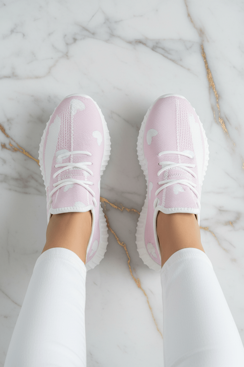 Sneaker On Feet - Top Down