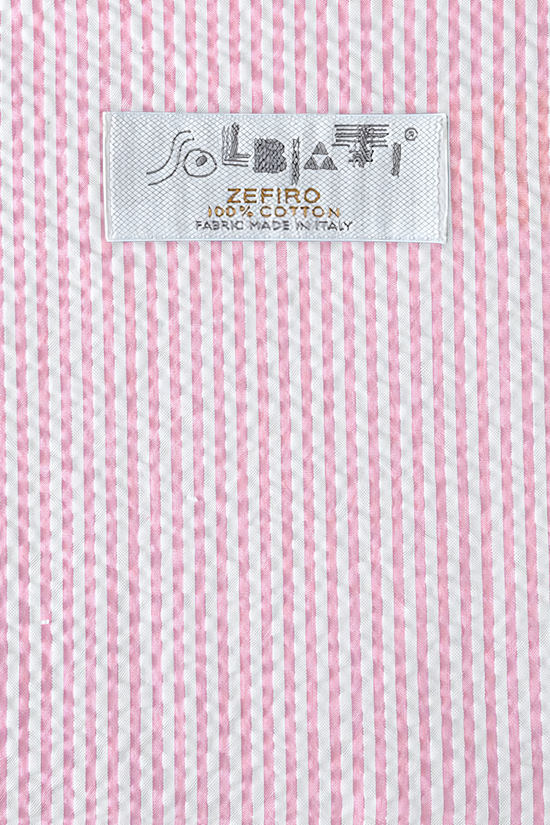 Slim Fit Two-Button Seersucker Pink Suit Set