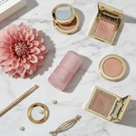 Sophisticated flat lay with dahlia