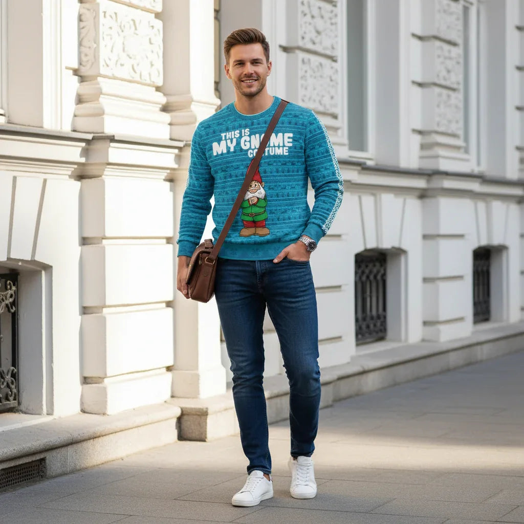 Standing against European building