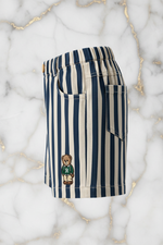Striped shorts side detail