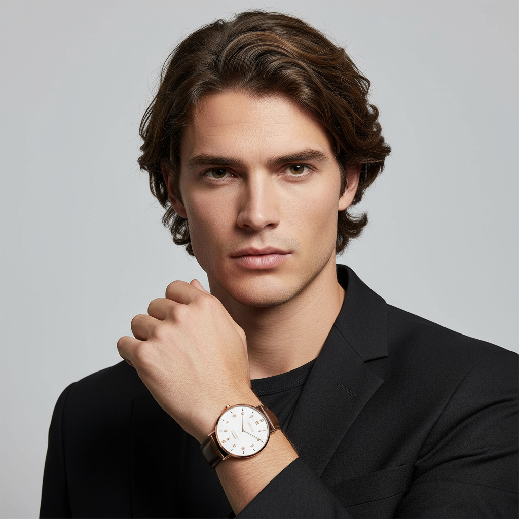 Strong features with watch visible