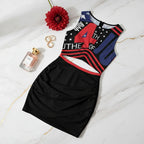 Styled with red dahlia