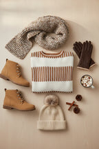 Sweater centerpiece with winter styling