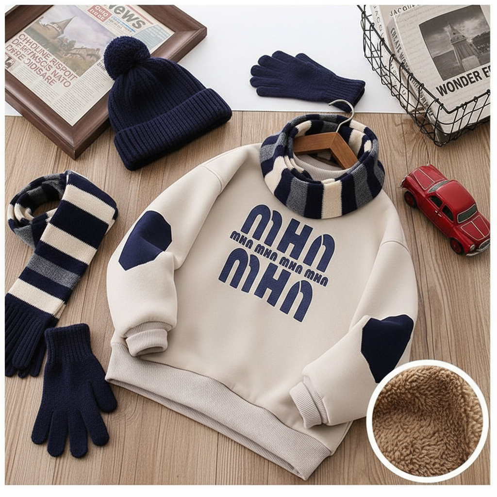 Sweater on wooden floor