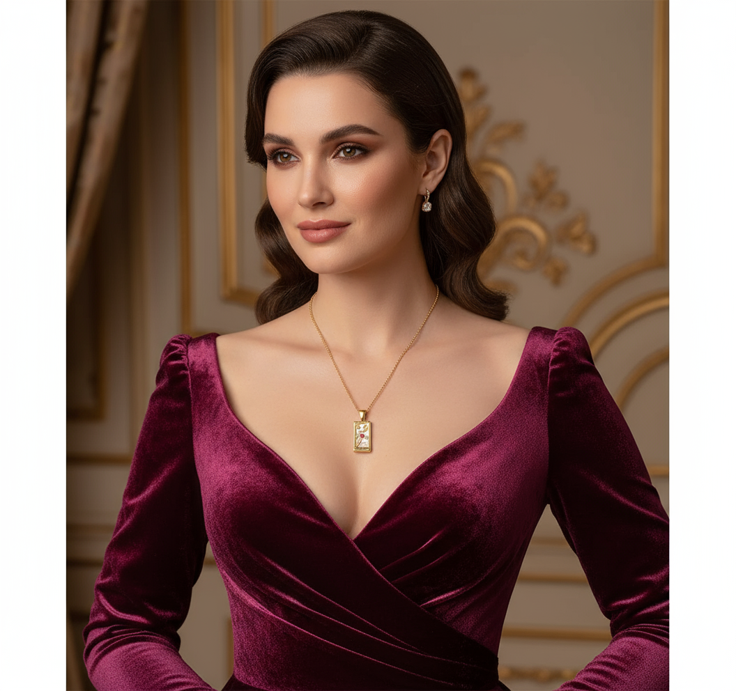 The Lovers Tarot Pendant Portrait