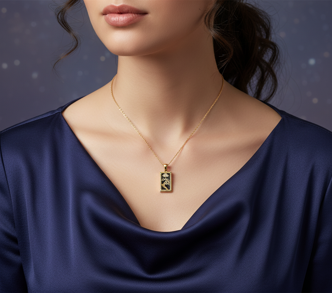 The Magician Tarot Pendant Close-up