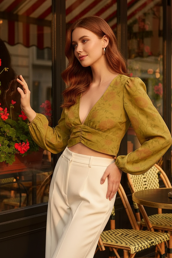 Three-quarter angle by café window