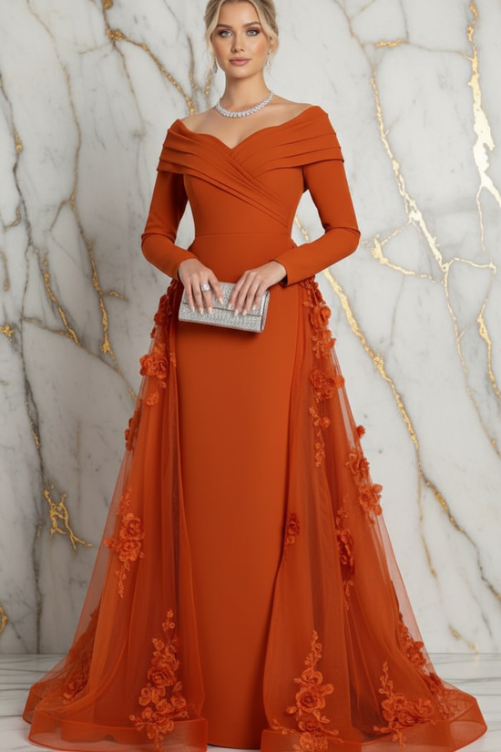 Three-quarter angle - Orange gown