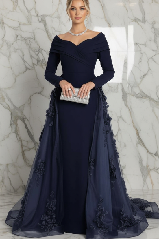 Three-quarter angle - Purple gown